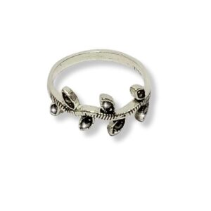 Anillo de marquesita de hojas