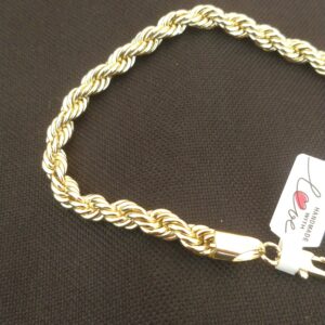 Pulsera de oro laminado corte torsal 21.5 cm