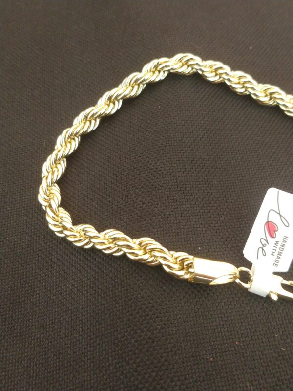 Pulsera de oro laminado corte torsal 21.5 cm