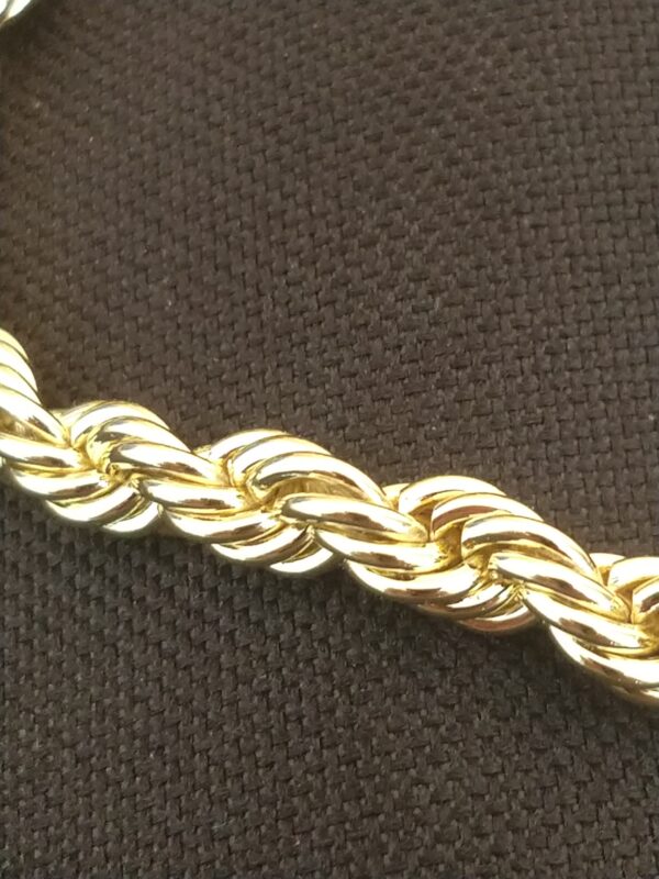 Pulsera de oro laminado corte torsal 21.5 cm