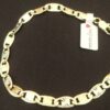 Pulsera de oro laminado corte gucci diamantado 21.5 cm