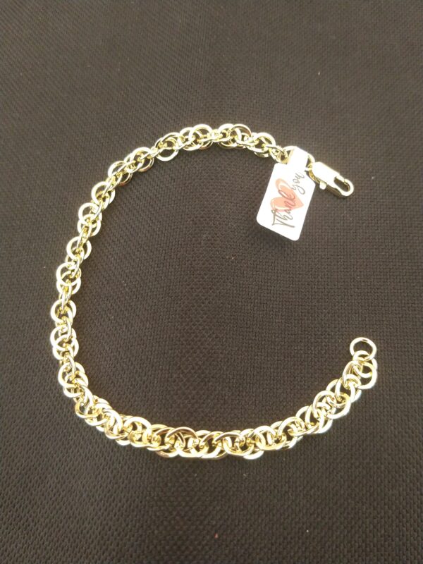 Pulsera de oro laminado corte cesta de víbora 21.5 cm