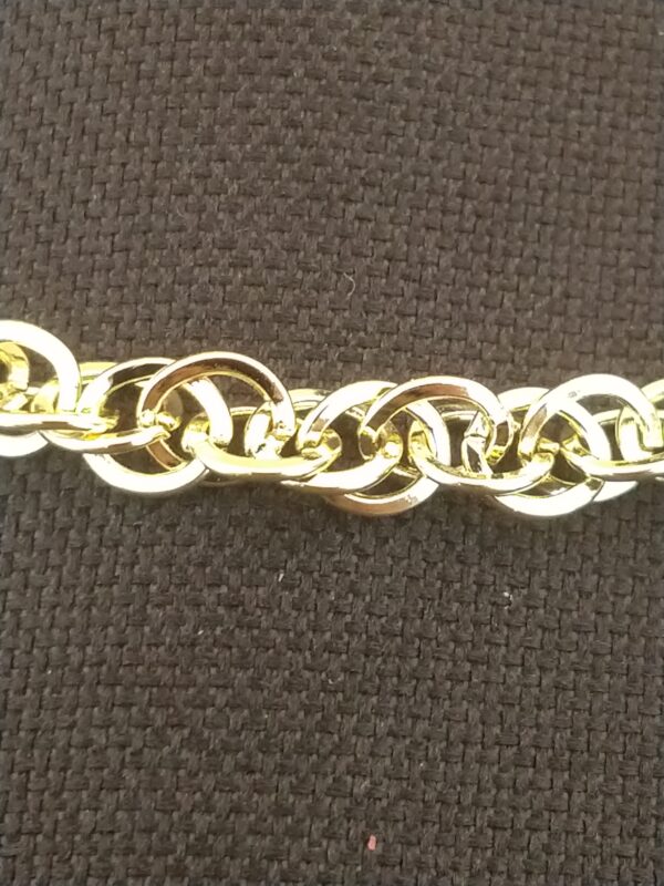 Pulsera de oro laminado corte cesta de víbora 21.5 cm