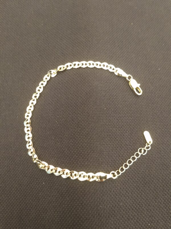 Pulsera de oro laminado corte planchado 21.5 cm