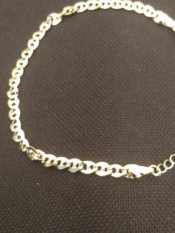 Pulsera de oro laminado corte planchado 21.5 cm