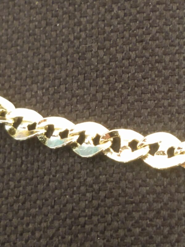 Pulsera de oro laminado corte planchado 21.5 cm