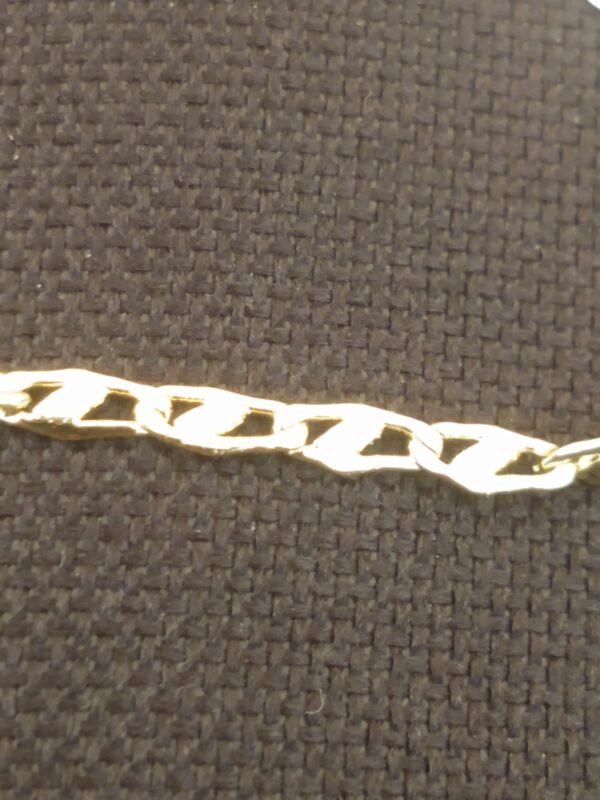 Pulsera de oro laminado corte escalonado 18.5 cm