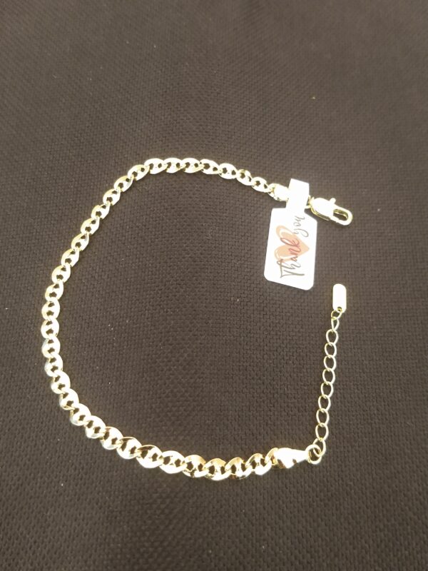 Pulsera de oro laminado corte gucci ajustable 21.5 cm