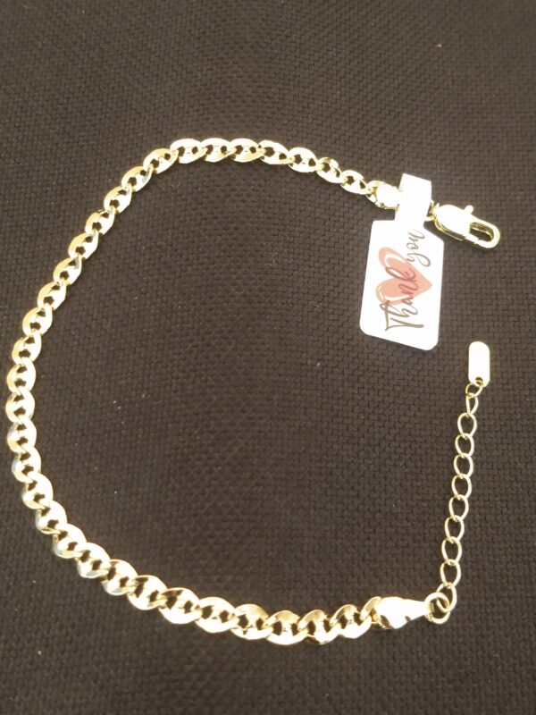 Pulsera de oro laminado corte gucci ajustable 21.5 cm