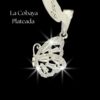 Dije de mariposa en plata con microcirconias blancas