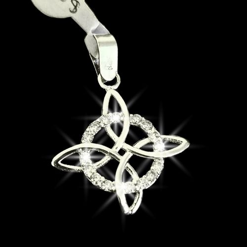 Dije nudo de bruja con incrustaciones de circonia