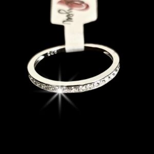 Anillo churumbela con circonias blancas