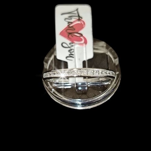 Anillo churumbela con circonias blancas