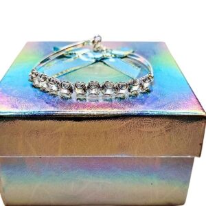 153 Brazalete de plata con circonias blancas