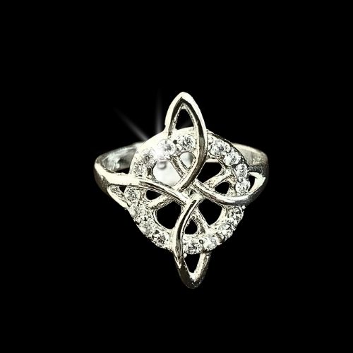 Anillos nudo de bruja con microcirconias #6