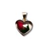 Dije mini encapsulado de rosa en forma de corazón
