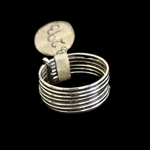 Anillo semanario en plata liso #6