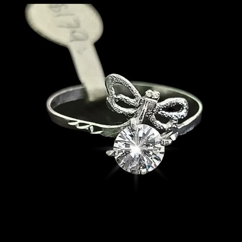 Anillo libélula con circonia #10