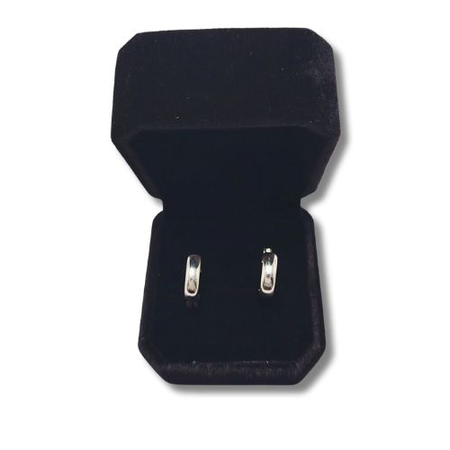 Arracadas lisas anchas chicas