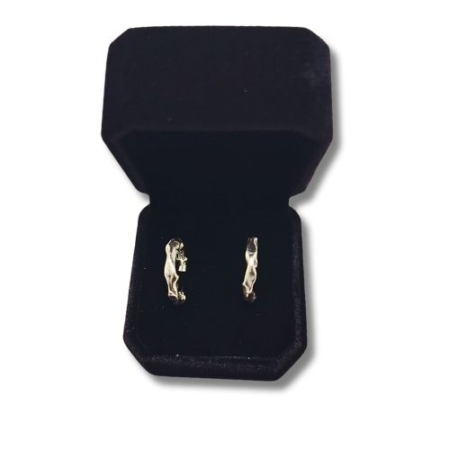 Arracadas chicas medianas acabado torzal