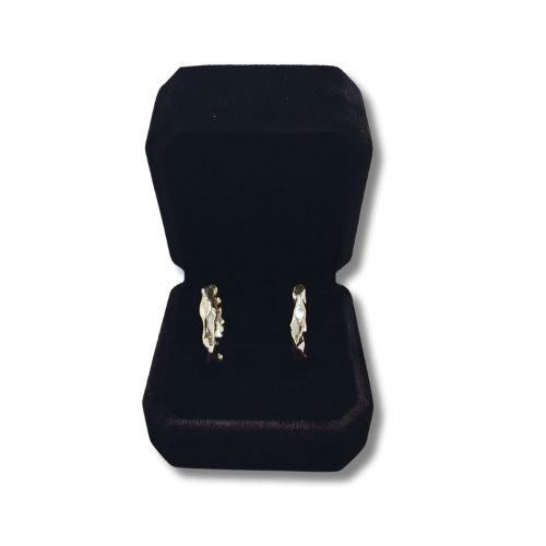 Arracadas chicas medianas acabado torzal