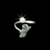 Anillo astronauta con circonia ajustable