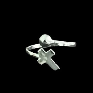 Anillo cruz ajustable liso