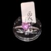 Anillo corazón rosa con microcirconias rosas