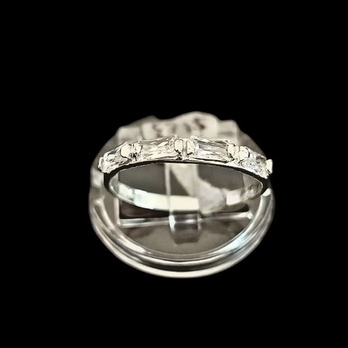 Anillo media churumbela circonias rectangulares #9