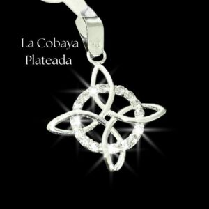 Dije nudo de bruja con incrustaciones de circonia